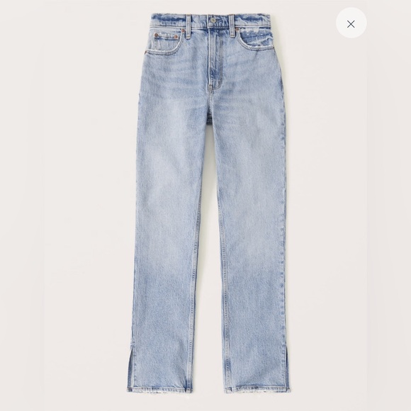 Abercrombie 90s straight jeans with slit - Picture 2 of 6